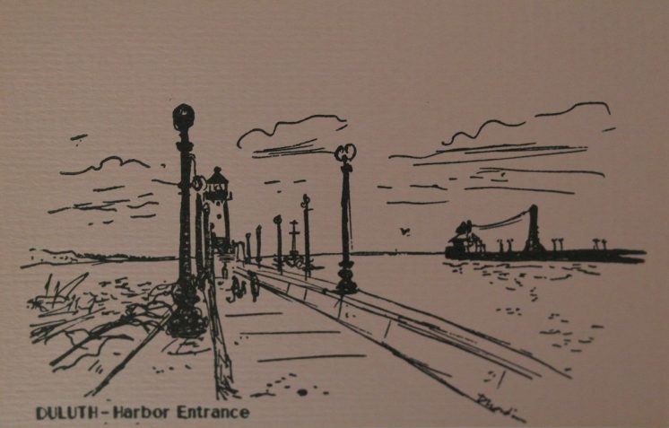 Postcard from Duluth’s Harbor Entrance — Perfect Duluth Day — Gopher